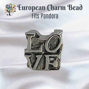European Charm Bead LOVE 925S Fits Pandora